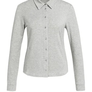 Blusa de punto jaspeado con cuello YAYA