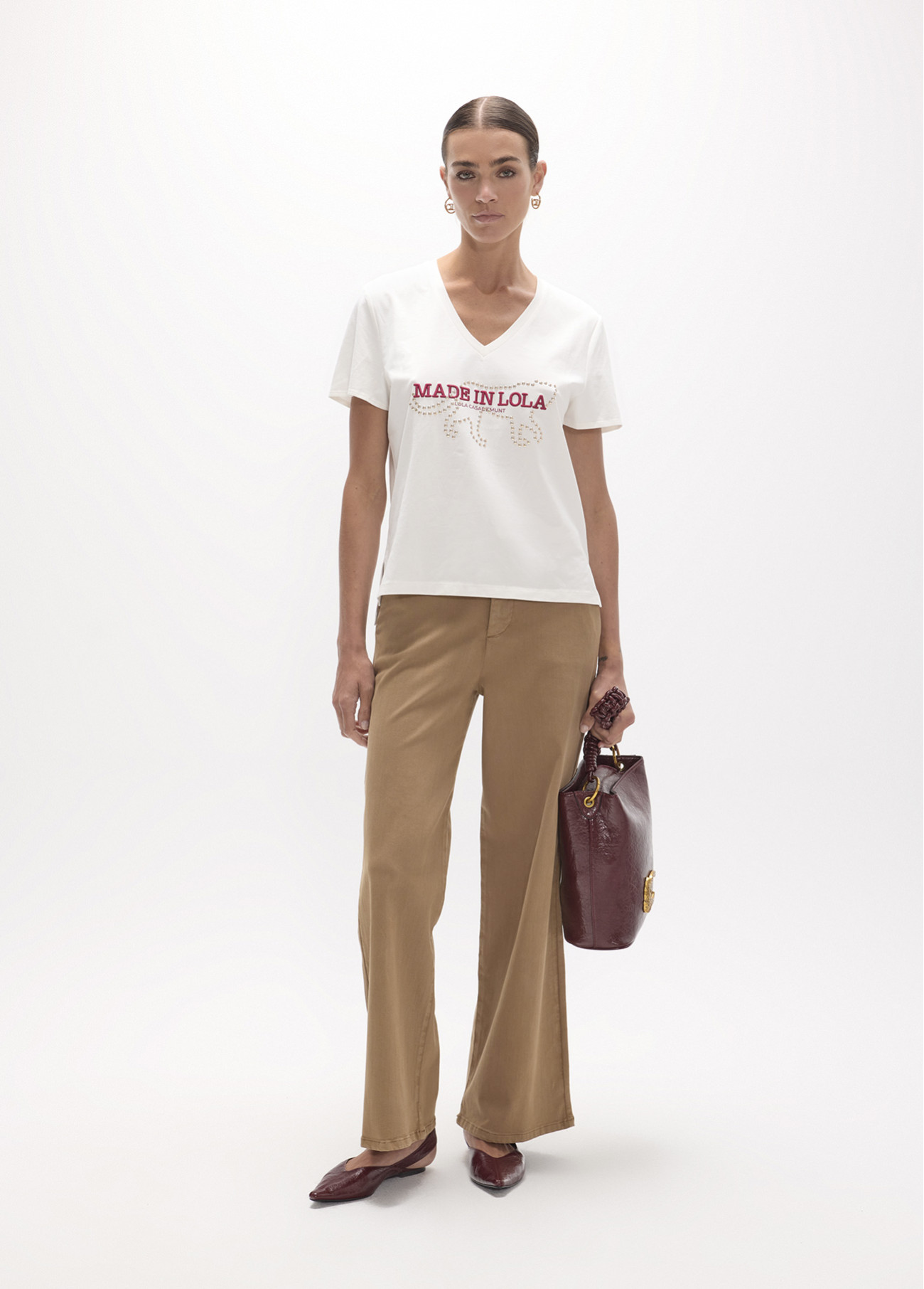 Pantalón largo recto de sarga LOLA CASADEMUNT - Imagen 5
