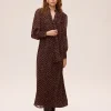 SUMMIT BROWN - Vestido amplio gasa lunares marrón MIOH - Thumbnail Image 2
